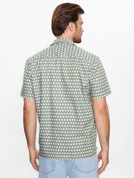 Sisley Sisley Hemd 5WTRSQ021 Grün Regular Fit