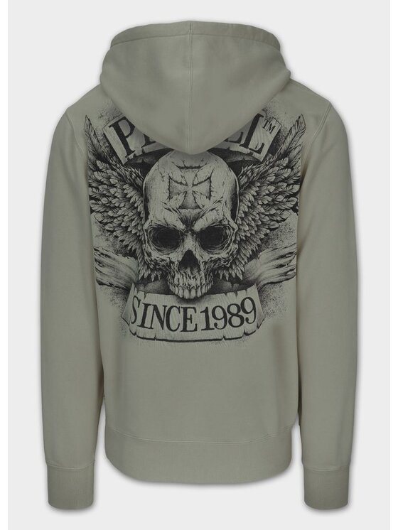 PITBULL PITBULL Bluza Washed BITE ME Szary Regular Fit