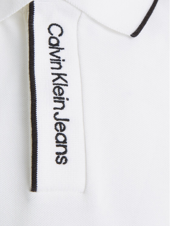 Calvin Klein Jeans Calvin Klein Jeans Polo Intarsia Logo IB0IB02071 Bianco Regular Fit