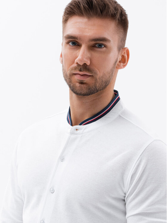 Ombre Ombre Košile K542 Bílá Slim Fit