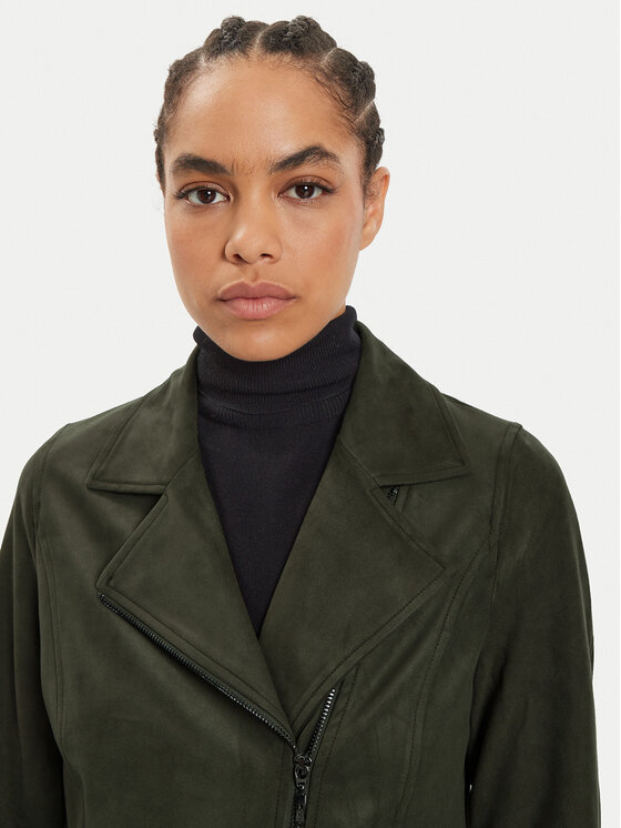 Olsen Olsen Kurtka z imitacji skóry 15001386 Zielony Regular Fit