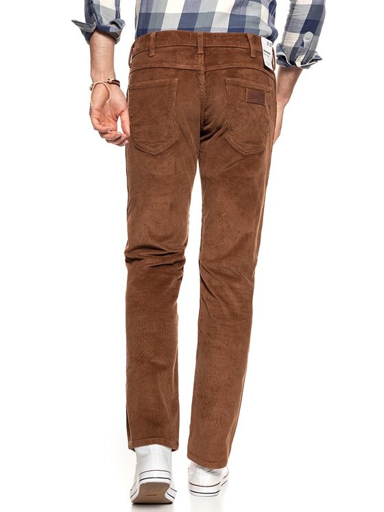 Wrangler Wrangler Pantaloni di tessuto GREENSBORO Marrone Straight Fit