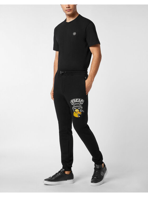 PHILIPP PLEIN PHILIPP PLEIN Spodnie dresowe 24345 Czarny Jogger Fit