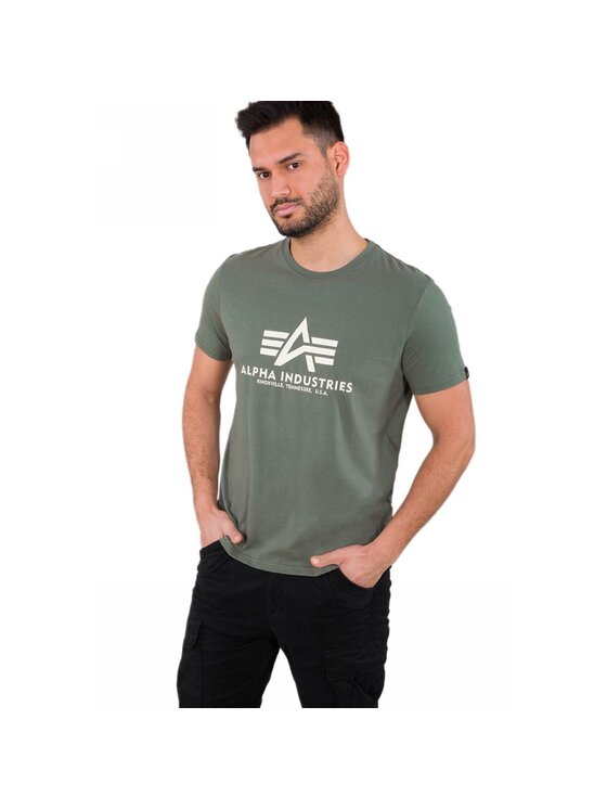Alpha Industries Alpha Industries T-Shirt AI.100501-432-5XL Zielony Basic Fit