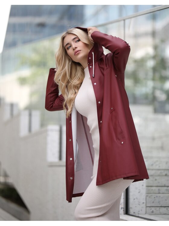 VANNSKJOLD Vannskjold Kurtka przeciwdeszczowa GRACE Bordowy A-Line Fit