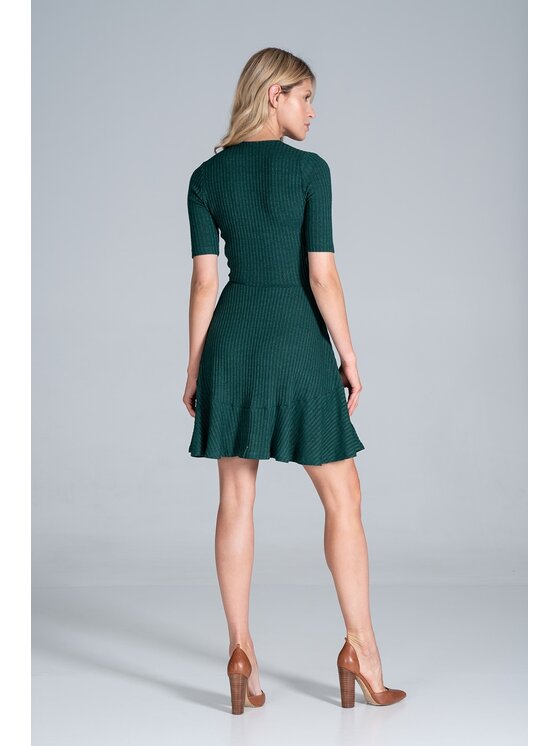 FIGL FIGLFIGL Vestito M821 Verde Regular Fit