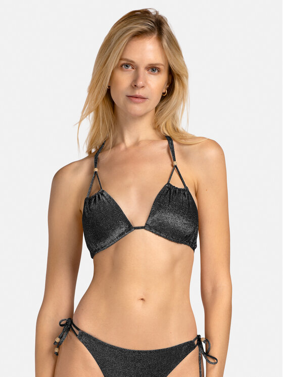 Miss Lou Miss Lou Bikini pezzo sopra G-LG2-CZ Nero