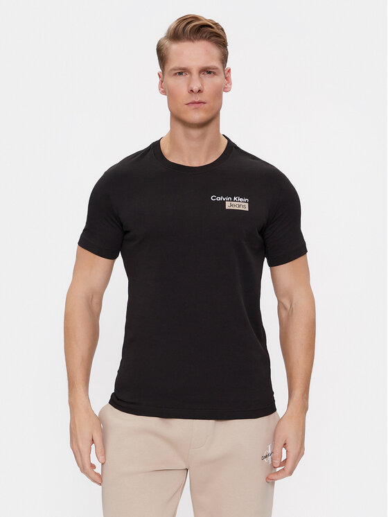 Calvin Klein Jeans T-Shirt Fit Slim J30J324647 Schwarz