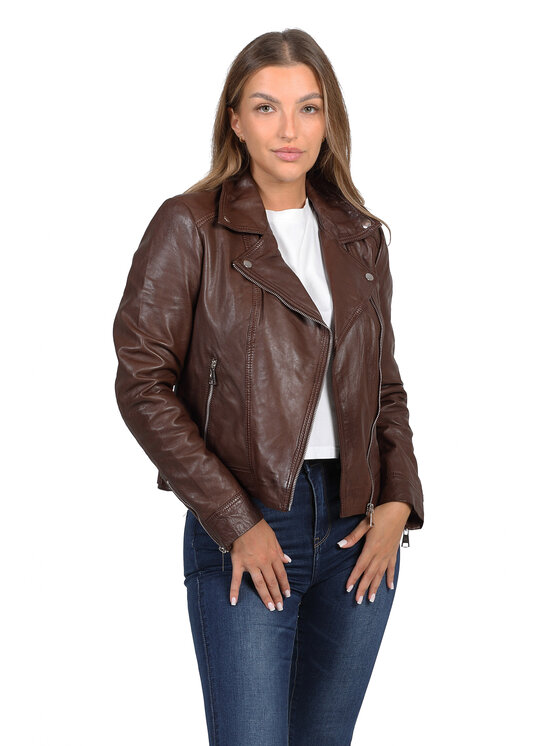 David Ryan David Ryan Kurtka skórzana AMBER brown Brązowy Regular Fit