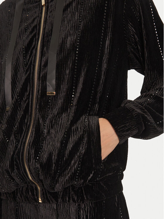 Fracomina Fracomina Sweatshirt FR24WT9006J461R9 Schwarz Regular Fit