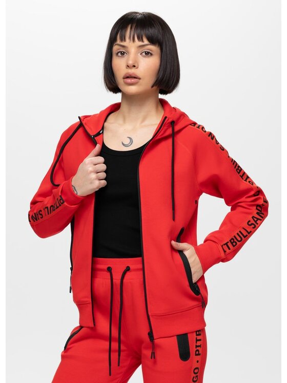 PITBULL PITBULL Bluza TAPE EXPLORY Czerwony Regular Fit