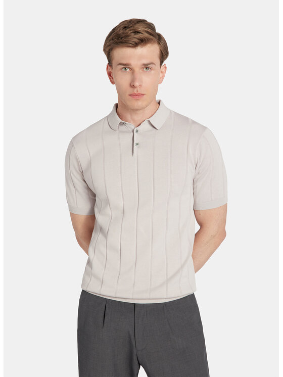 Pako Lorente Pako Lorente Polo P25WF-TX-005 Beżowy Classic Fit
