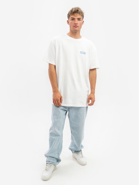 Smerfy Smerfy T-Shirt Szeroka luźna 111552 Biały Oversize