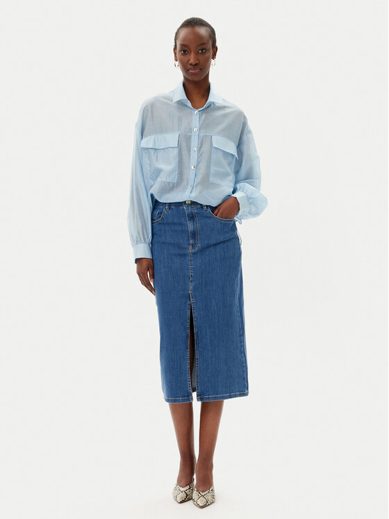 Rinascimento Rinascimento Košulja CFC0123656003 Svijetloplava Relaxed Fit