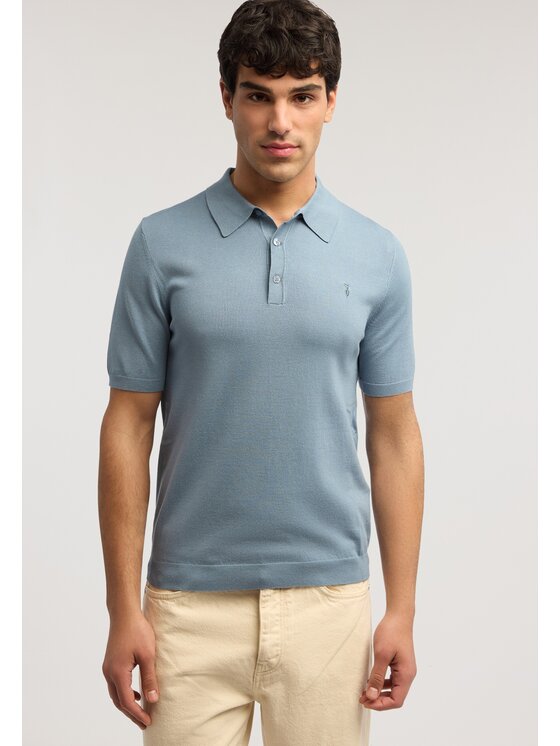 Trussardi Trussardi Sweter M0638000068N024 Turkusowy Regular Fit
