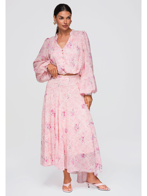 Ombre Ombre Koszula OW-SH-E0058 Różowy Loose Fit