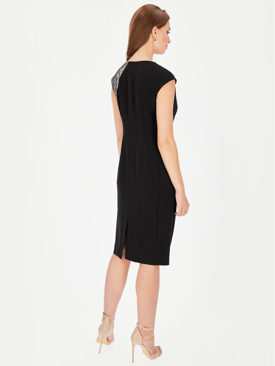 L’AF L’AF Sukienka koktajlowa Bril Czarny Slim Fit