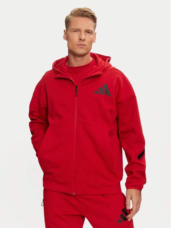 adidas Džemperis ar kapuci Z.N.E. JF6540 Sarkans Regular Fit