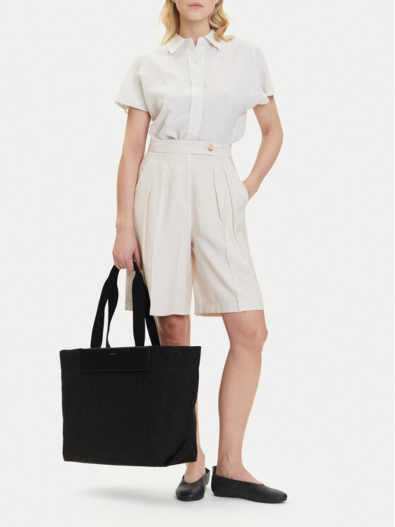 Calvin Klein Calvin Klein Τσάντα Ck Raffia Large Shopper K60K613025 Μαύρο