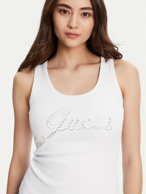 Guess Guess Top W5YP00 KCXJ2 Alb Regular Fit