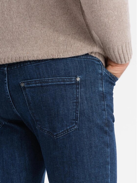 Ombre Ombre Jeansy OM-PADP-0216 Modrá Slim Fit