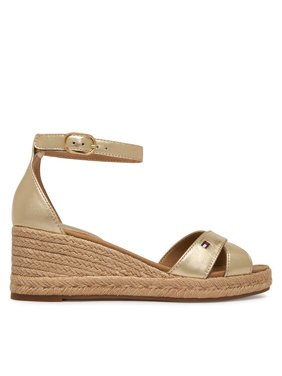 Tommy Hilfiger Tommy Hilfiger Espadrilles Metalic Crossover Strap FW0FW09333 Arany
