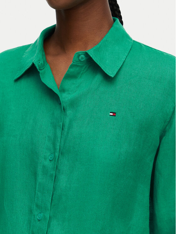 Tommy Hilfiger Tommy Hilfiger Πουκάμισο WW0WW44679 Πράσινο Relaxed Fit