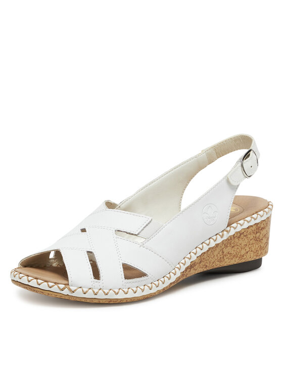 Rieker Rieker Sandali 66189-80 Bela