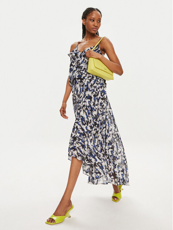 Morgan Morgan Fustă maxi 241-JDOLY1 Bleumarin Regular Fit