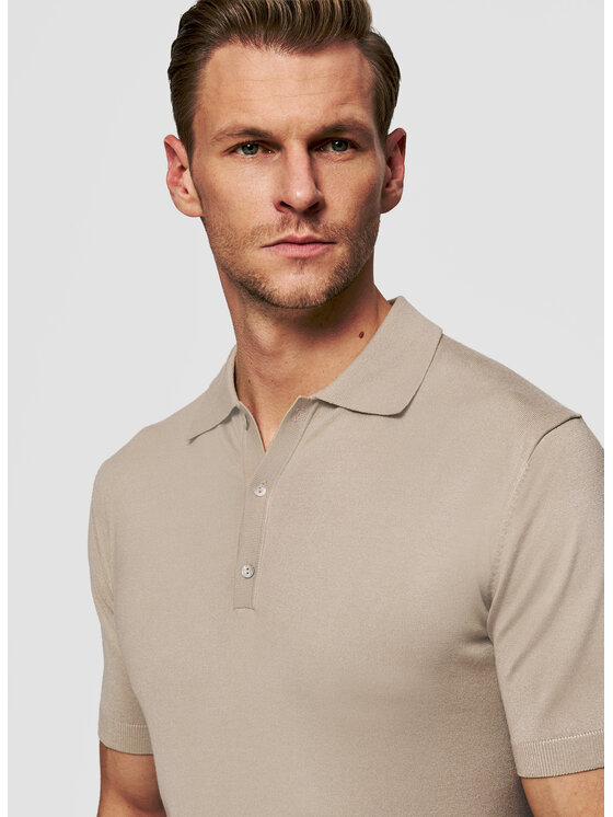 Pako Lorente Pako Lorente Polo P26SF-TX-005 Beżowy Classic Fit