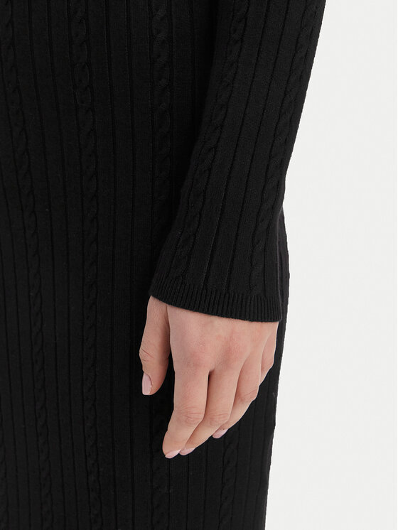 Guess Guess Džemper haljina W6RK01 Z2YJ2 Crna Regular Fit