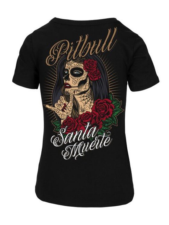 PITBULL PITBULL T-Shirt SANTA MUERTE Czarny Regular Fit