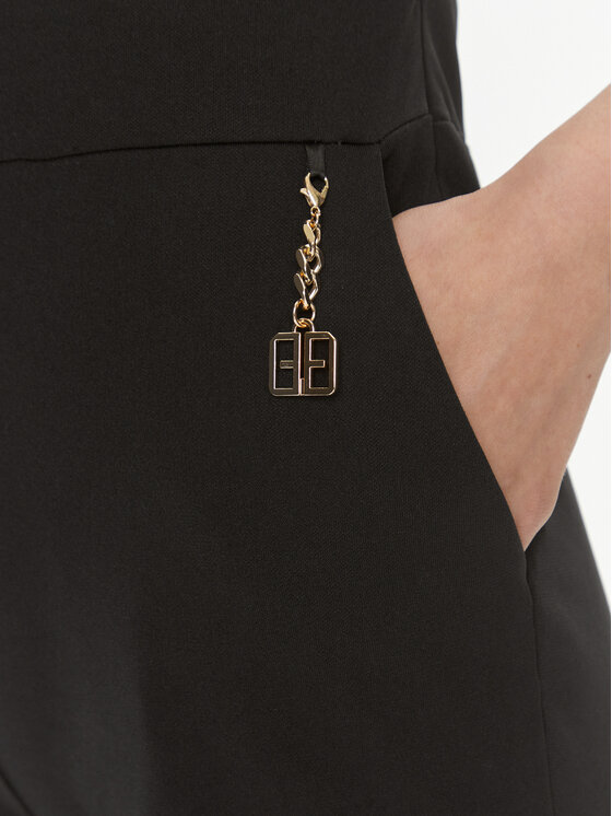Fracomina Fracomina Salopetă FQ23WO2003W62601 Negru Slim Fit