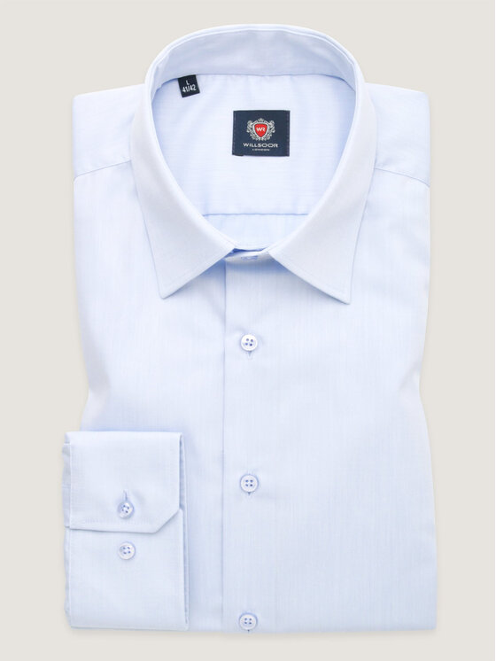 Willsoor Willsoor Koszula s47449 Niebieski Slim Fit