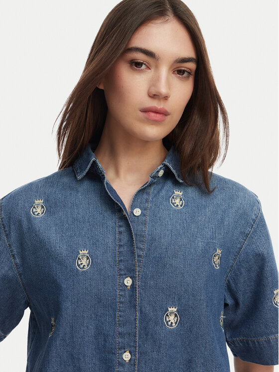 Tommy Hilfiger Tommy Hilfiger cămașă de blugi WW0WW50624 Albastru Relaxed Fit