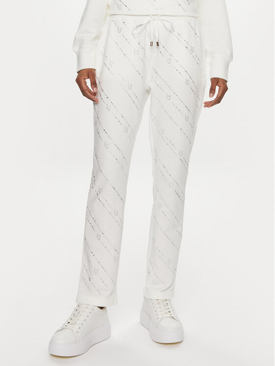 Liu Jo Sport Pantaloni trening TA4172 FS090 Écru Regular Fit