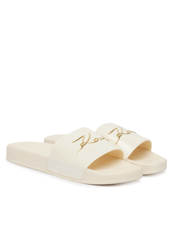 KARL LAGERFELD KARL LAGERFELD Šľapky Z31174 S Biela