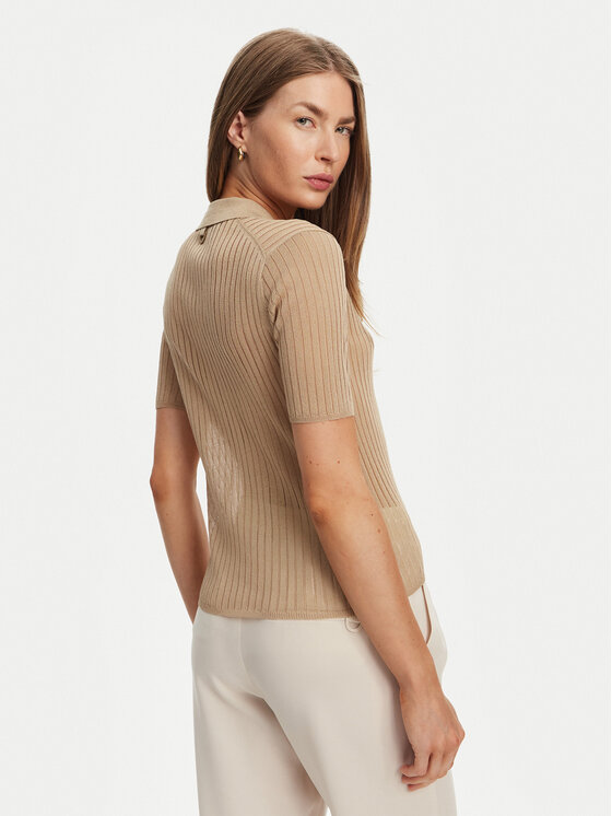 Marella Marella Pulover Torbole 2513361145 Bej Slim Fit