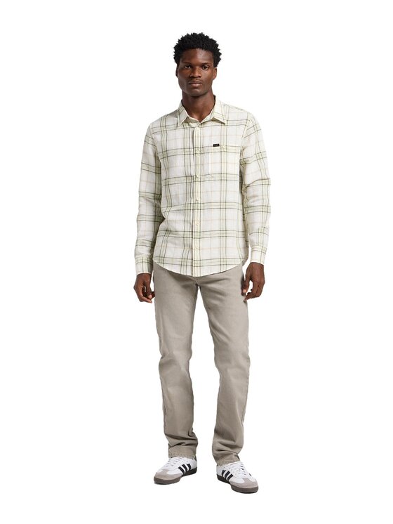 Lee Lee Koszula 112363903 Zielony Regular Fit