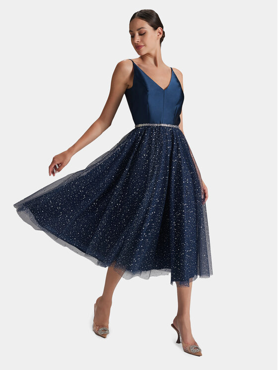 Swing Swing Sukienka koktajlowa 5AG11500 Granatowy Regular Fit