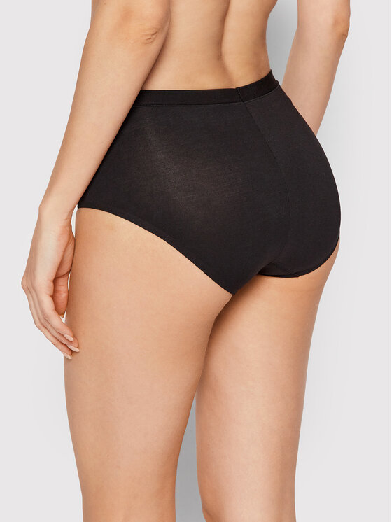 Triumph Triumph Klasiskās biksītes ar augstu jostas daļu Smart Natural Maxi 10211539 Melns