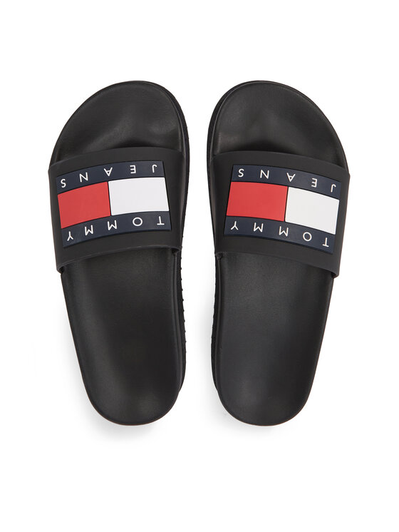 Tommy Jeans Tommy Jeans Παντόφλες Tjw Elevated Flatform Slide EN0EN02451 Μαύρο