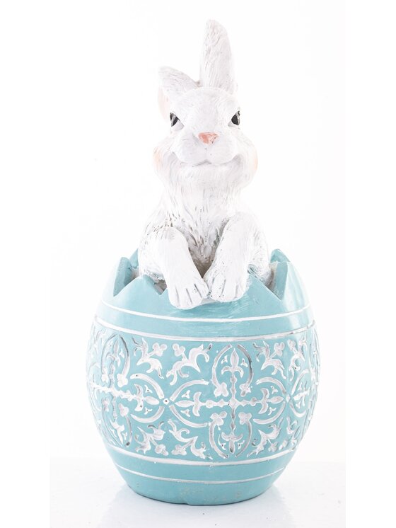 MIAhome MIAhome Figurka króliczek w skorupce PISANKI Niebieski