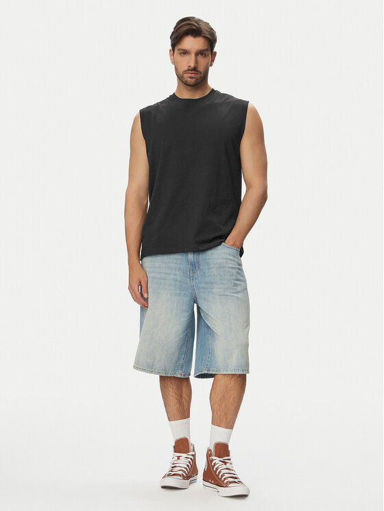 Jack & Jones Jack & Jones Майка Simon 12297709 Чорний Relaxed Fit