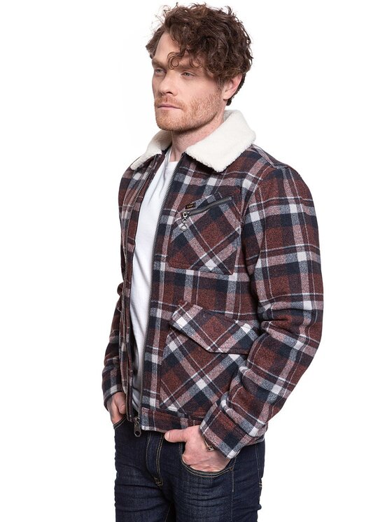 Lee Lee Giubbotto invernale 191J WOOL JACKET Bianco Regular Fit