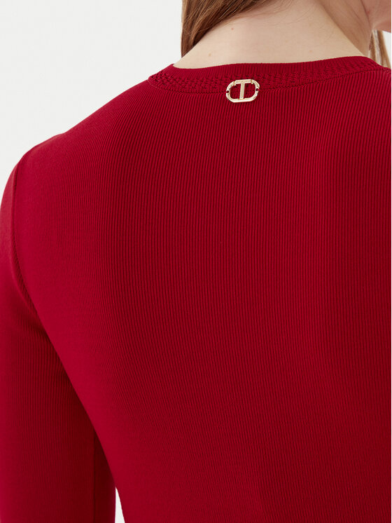 TWINSET TWINSET Trikotāžas kleita 252TP3040 Sarkans Slim Fit
