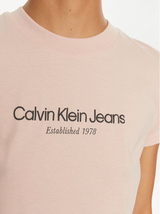 Calvin Klein Jeans Calvin Klein Jeans Marškinėliai J20J224914 Rožinė Regular Fit
