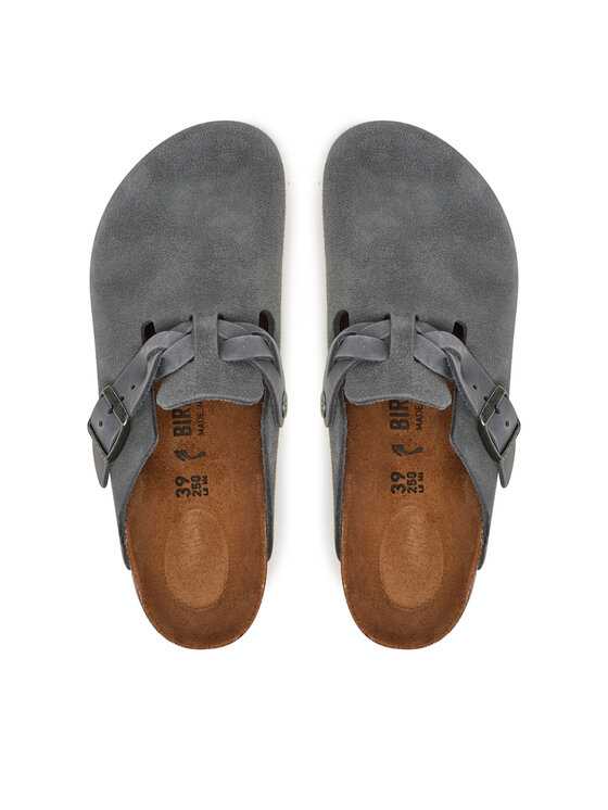 Birkenstock Birkenstock Παντόφλες Boston Braided 1029086 Γκρι