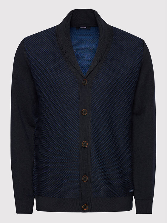 Pierre Cardin Pierre Cardin Kardigán 55438/000/12544 Sötétkék Regular Fit