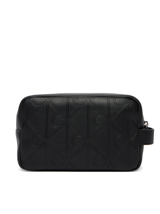 Calvin Klein Calvin Klein Kosmētikas somiņa Xl Emblem Aop Embo?Ss Dopp Kit LV04D1179G Melns